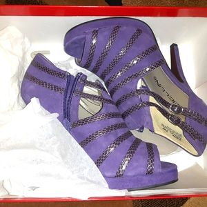 Bellini purple suede 3 inch heels